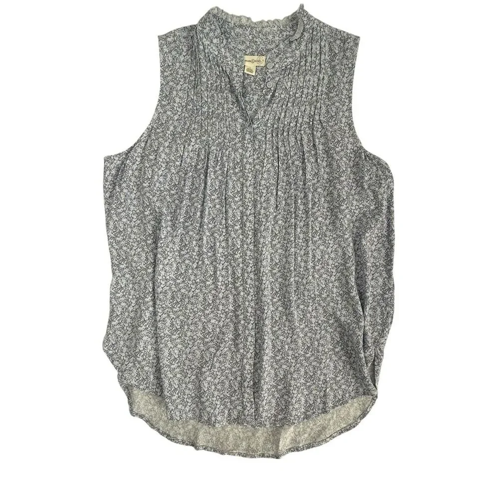 NEW Treasure & Bond Popover Sleeveless Top Large Lavender Nordstrom Split Neck - Picture 2 of 11